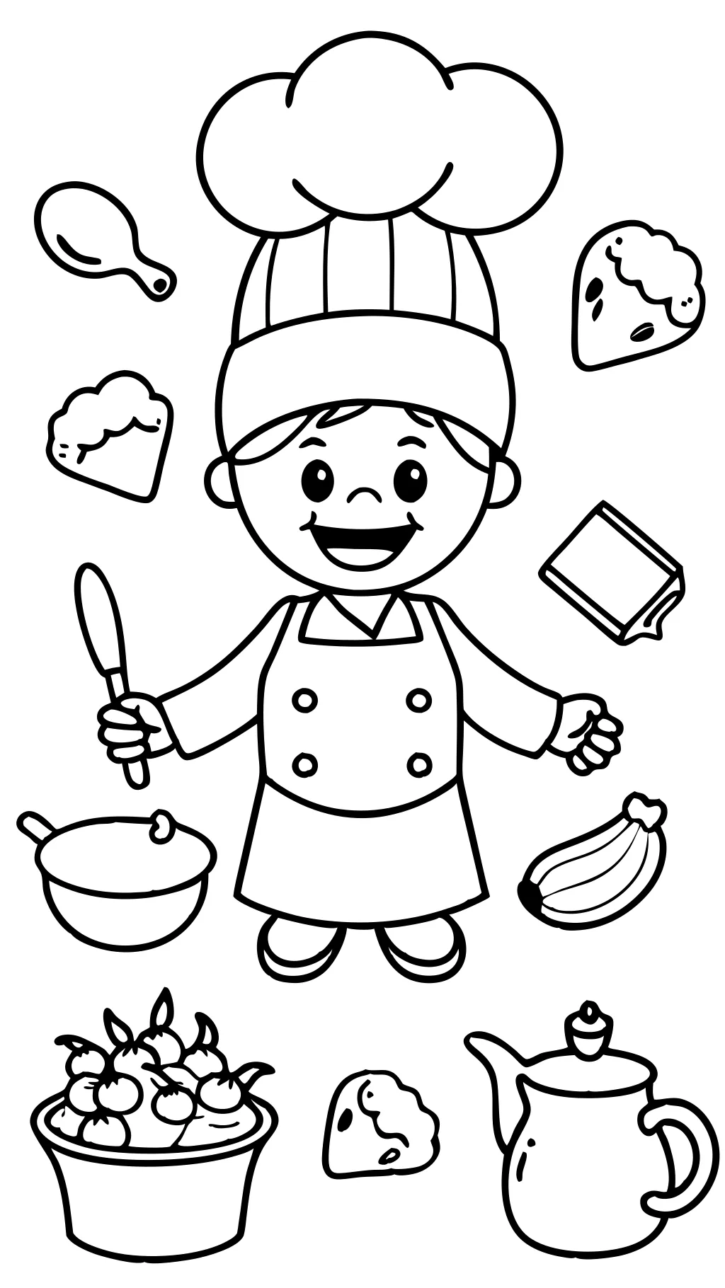 coloring pages chef